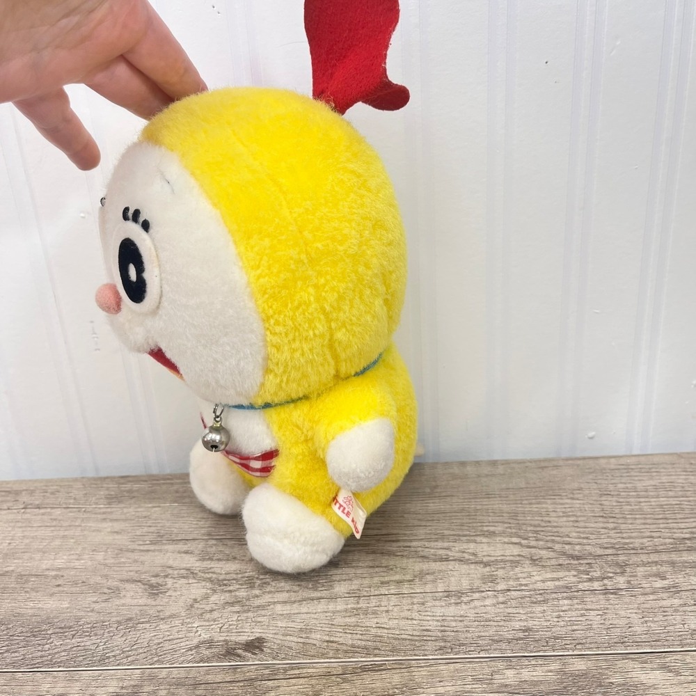 Bandai Dorami Doraemon Vintage Fuzzy Plush Toy Japan 1991 Doll Yellow Cat 8.5" - Picture 3 of 7